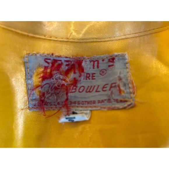 Vintage 40s/50s Men's SATIN Bowling Shirt "1" Embroidered on the Back M L - Picture 9 of 9